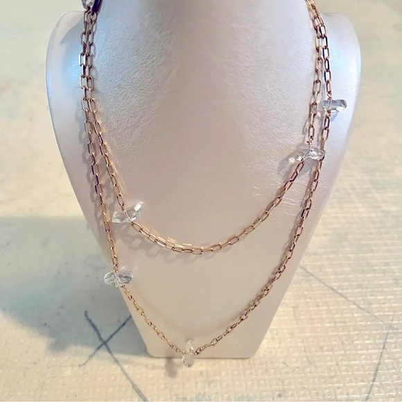 Colette Malouf Swarovski Crystal Chain Necklace - Picture 1 of 5